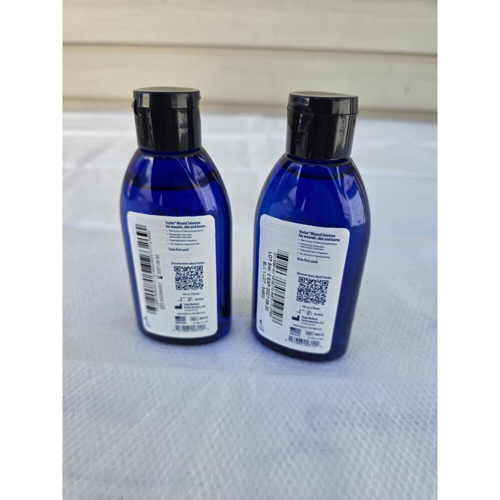 Lot of 2 Vashe Wound Solution 4 oz Sealed Bottles Exp 08/2027
